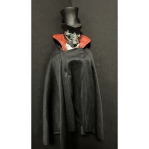 Paper Magic Group Hanging Vampire Skeleton Prop Cape Black Halloween 14" Decor